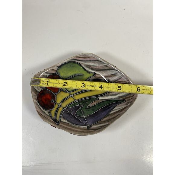 Vintage Italian art pottery sgraffito San Marino dish Leather bottom - Picture 9 of 9